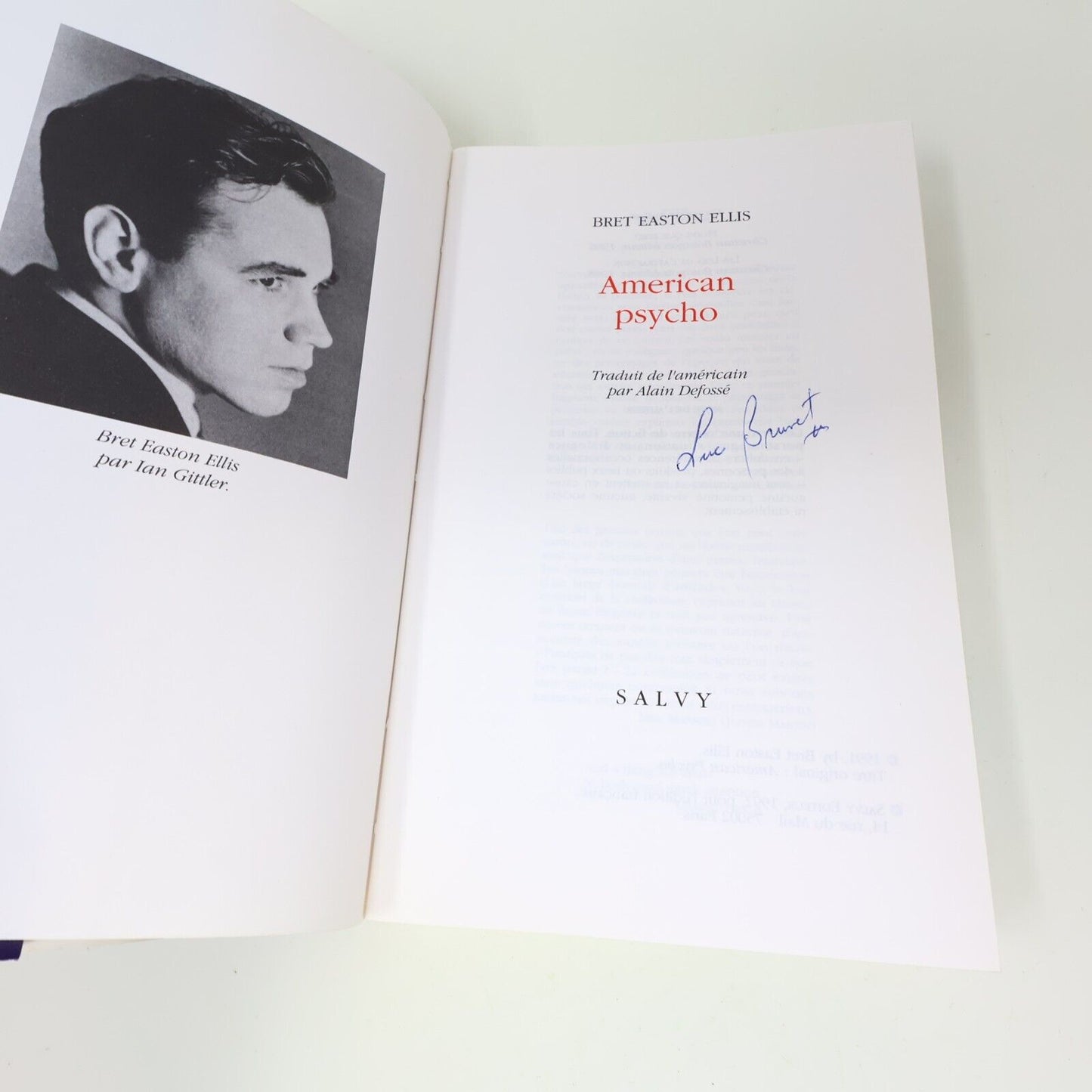 1992 American Psycho Bret Easton Ellis Horreur Thriller Salvy Français French PB
