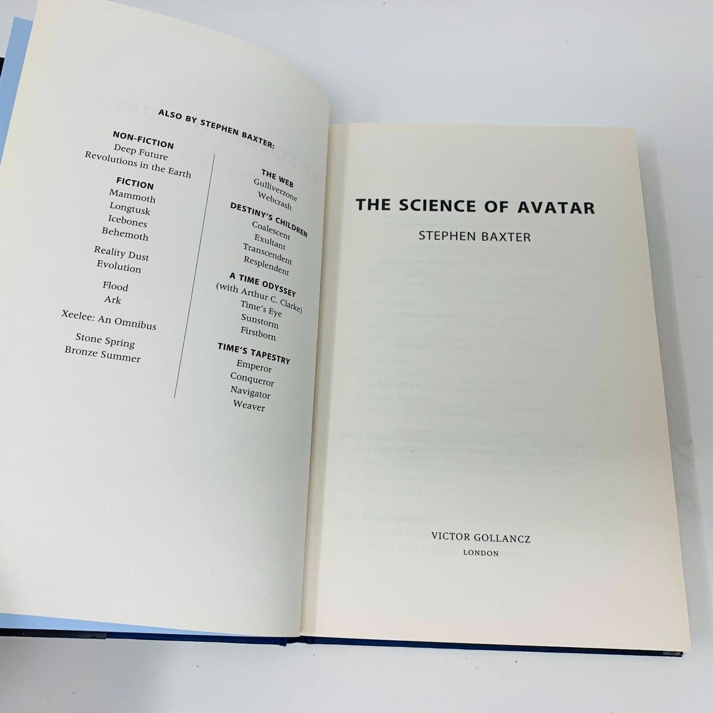 2012 The Science of Avatar Stephen Baxter Hardcover Dust Jacket Victor Gollancz