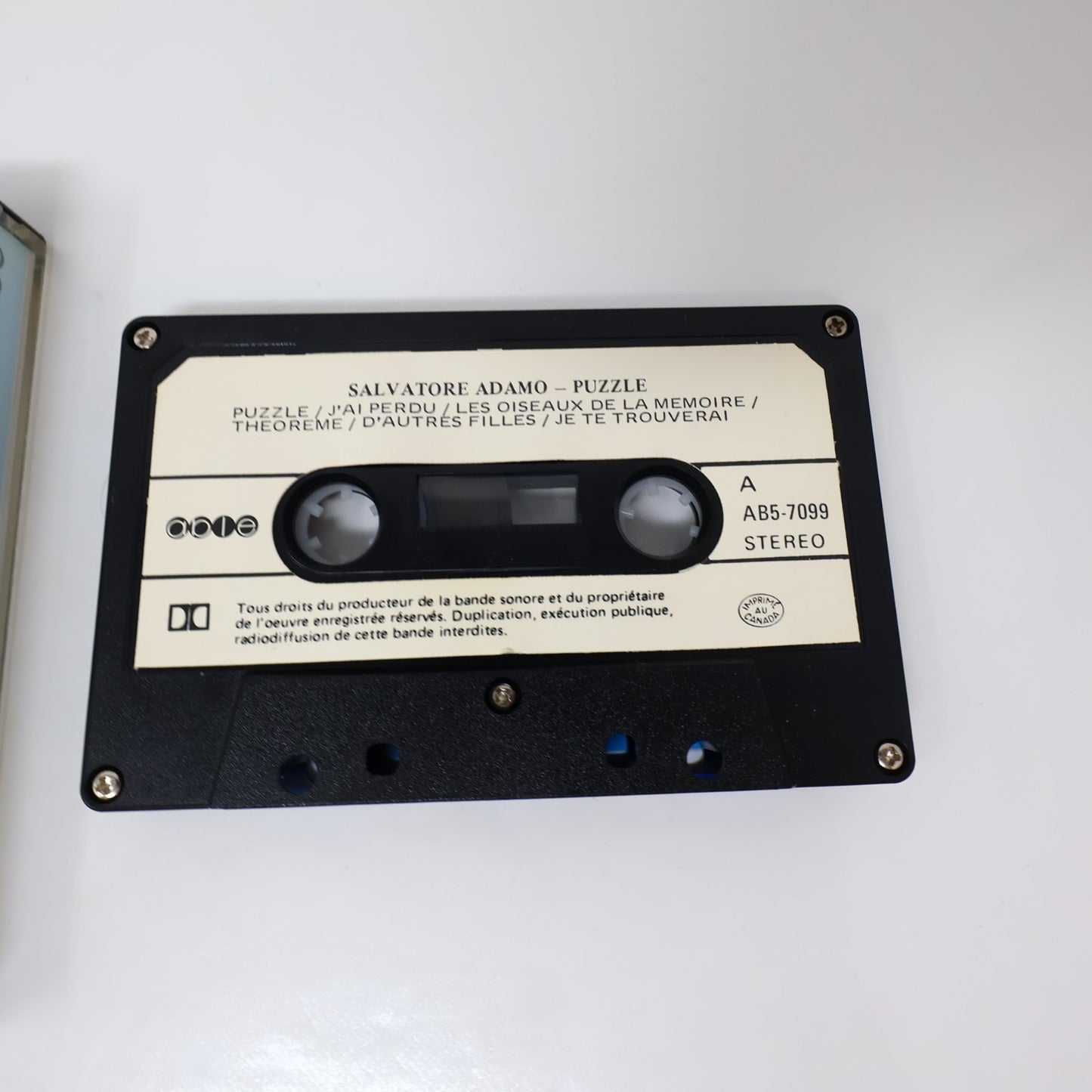 Salvatore Adamo Lot 2 Cassette Ses Plus Grands Succès/Puzzle C'est Ma Vie/Elle