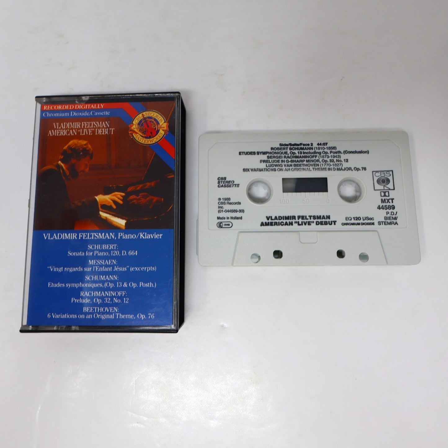 Vladimir Feltsman American "Live" Debut Cassette Piano/Klavier CBS 1988 40-44589