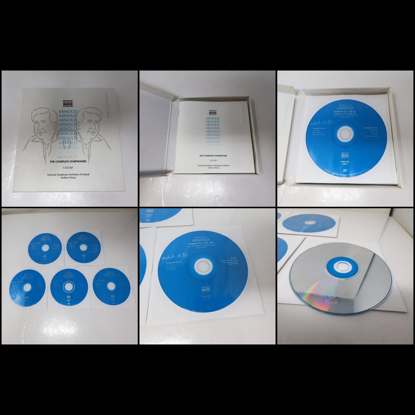 Naxos The Complete Symphonies 5 Box CD Lot Rachmaninov/Dvorak/Tchaikovsky/Arnold