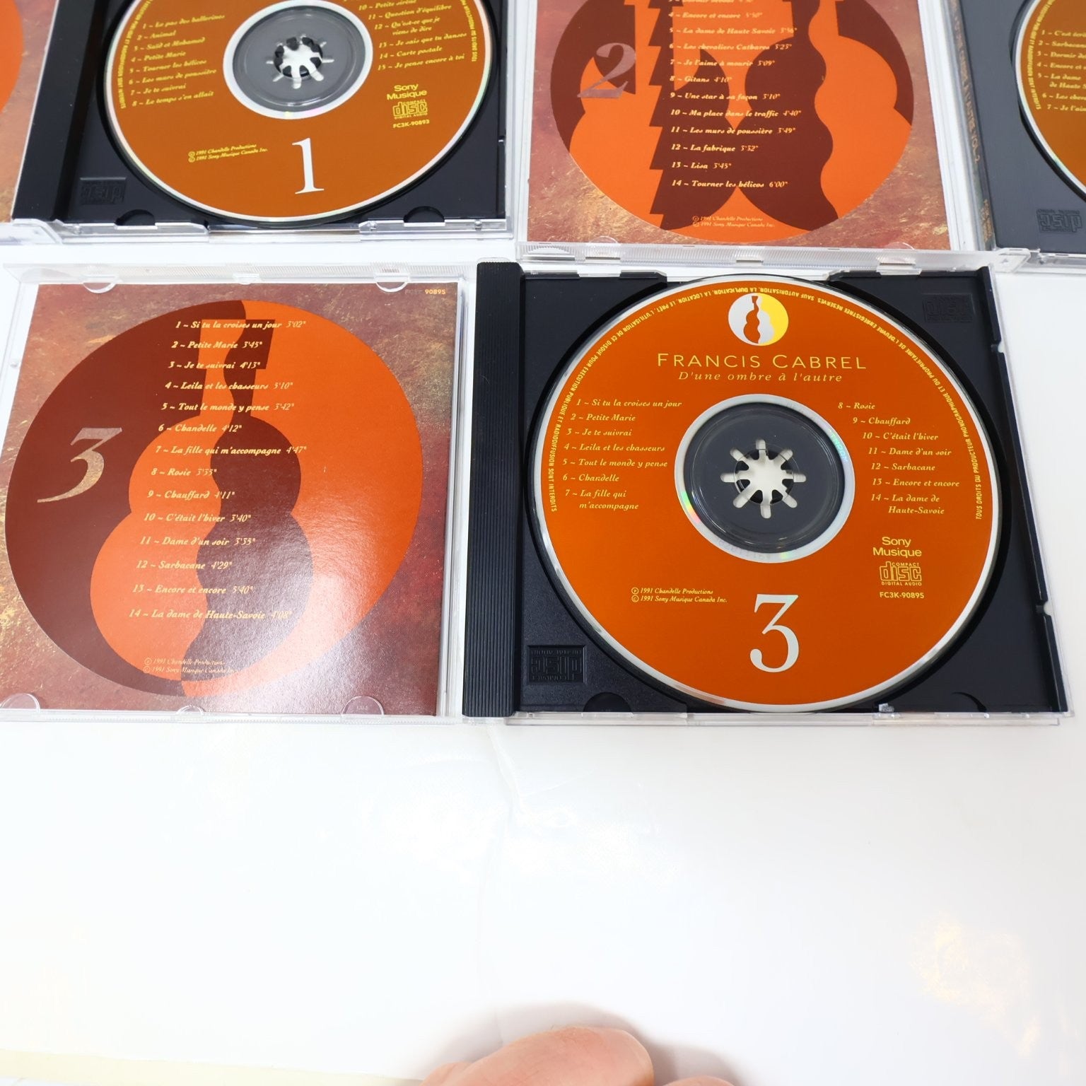 Francis Cabrel Coffret 3 CD D'une Ombre à L'autre 1991 Sarbacane French Folk