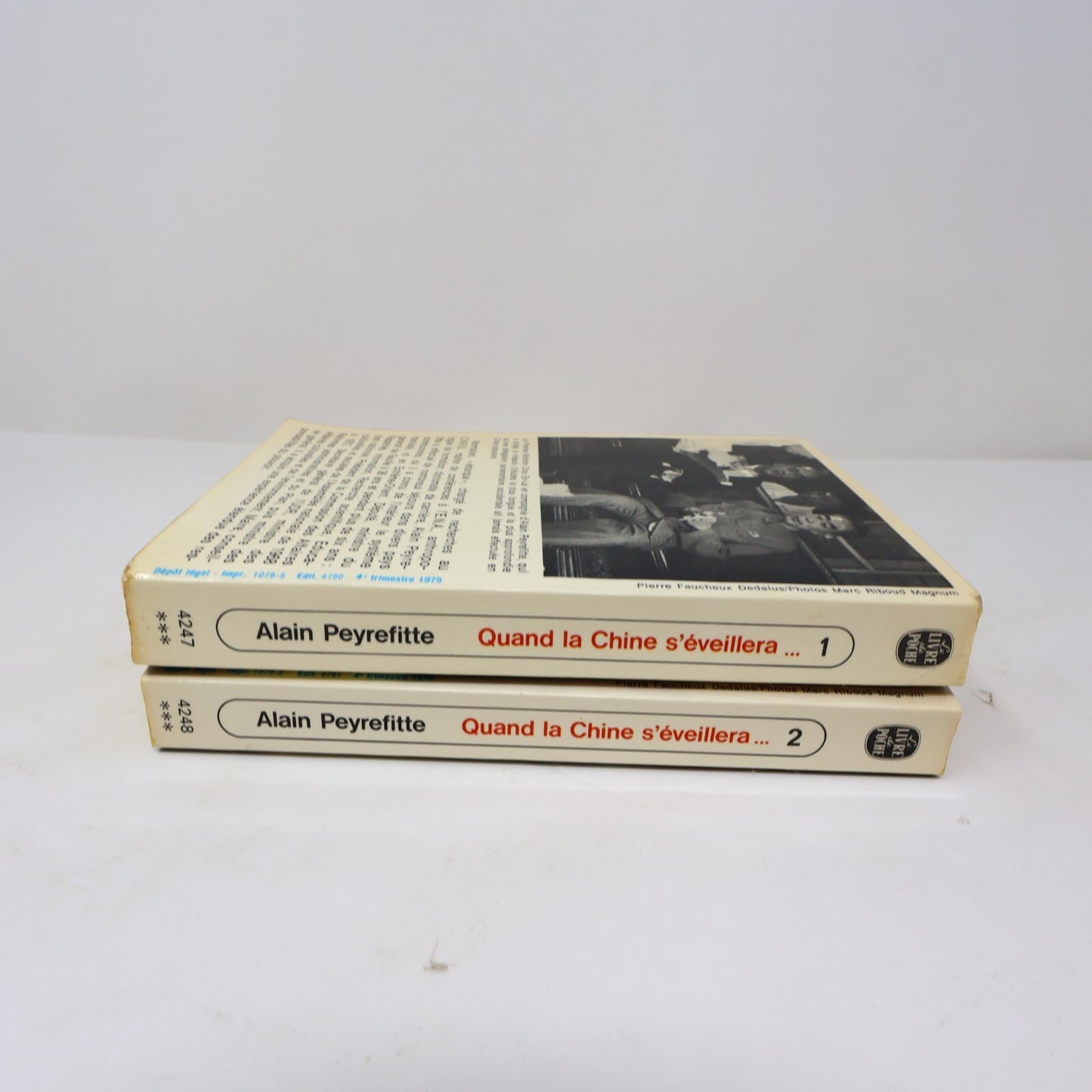 Quand la Chine S'Éveillera #1-2 Série Complète Lot 2 Livres Alain Peyrefitte 70s