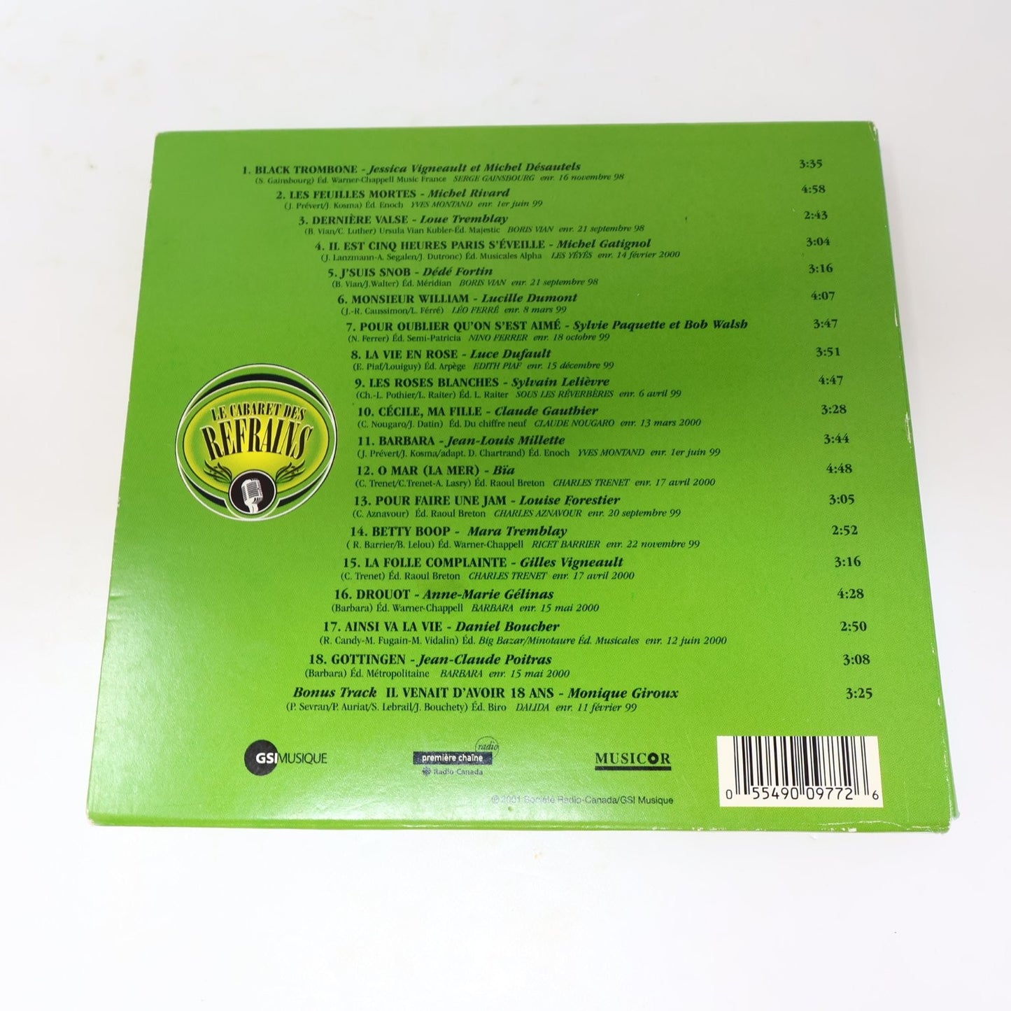 Le Cabaret Des Refrains Vol 1 & 2 Lot CD GSI Luce Dufault/Paul Piché/Dédé Fortin