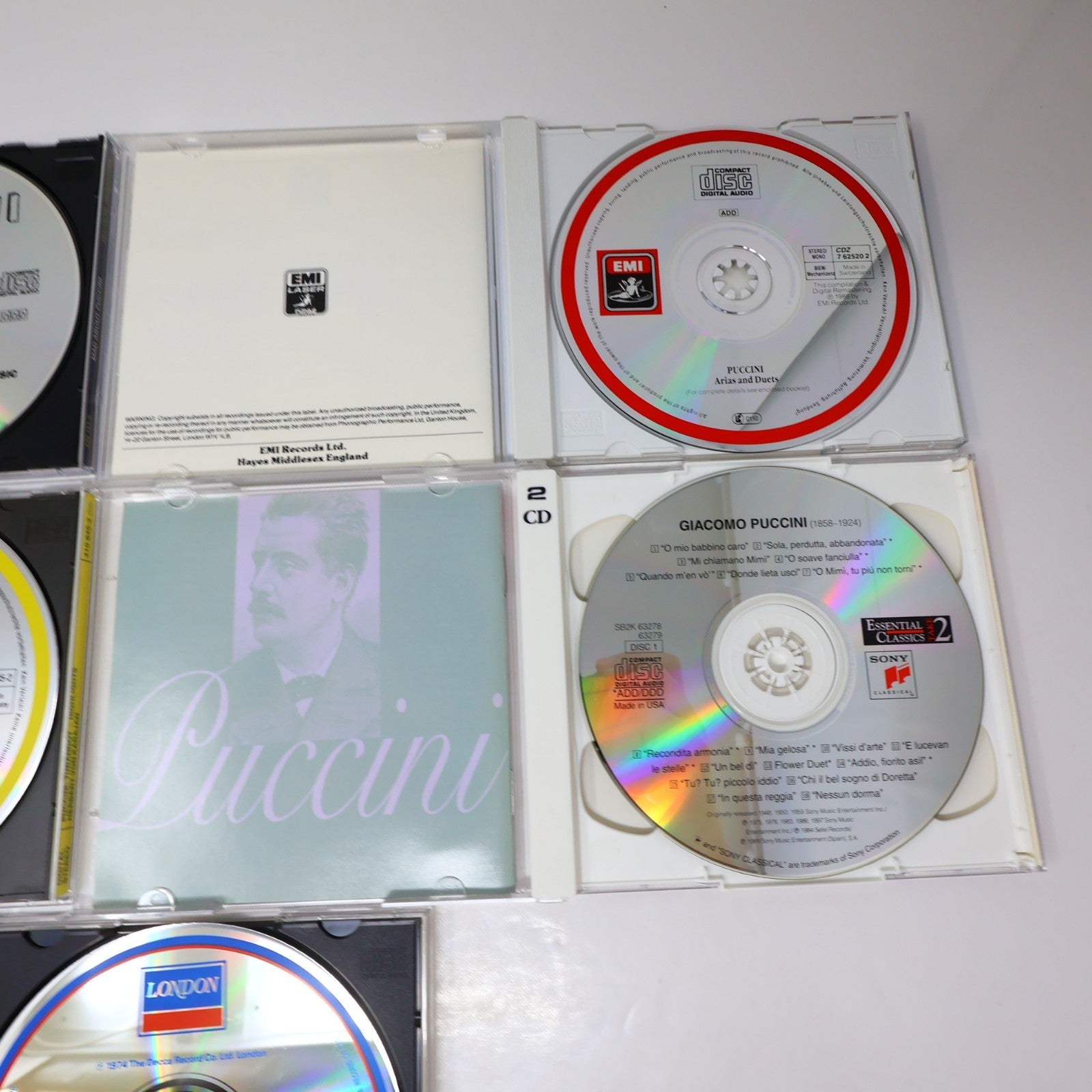 Giacomo Puccini 7 CDs Lot La Bohème/Tosca/Madama Butterfly Opera Classical