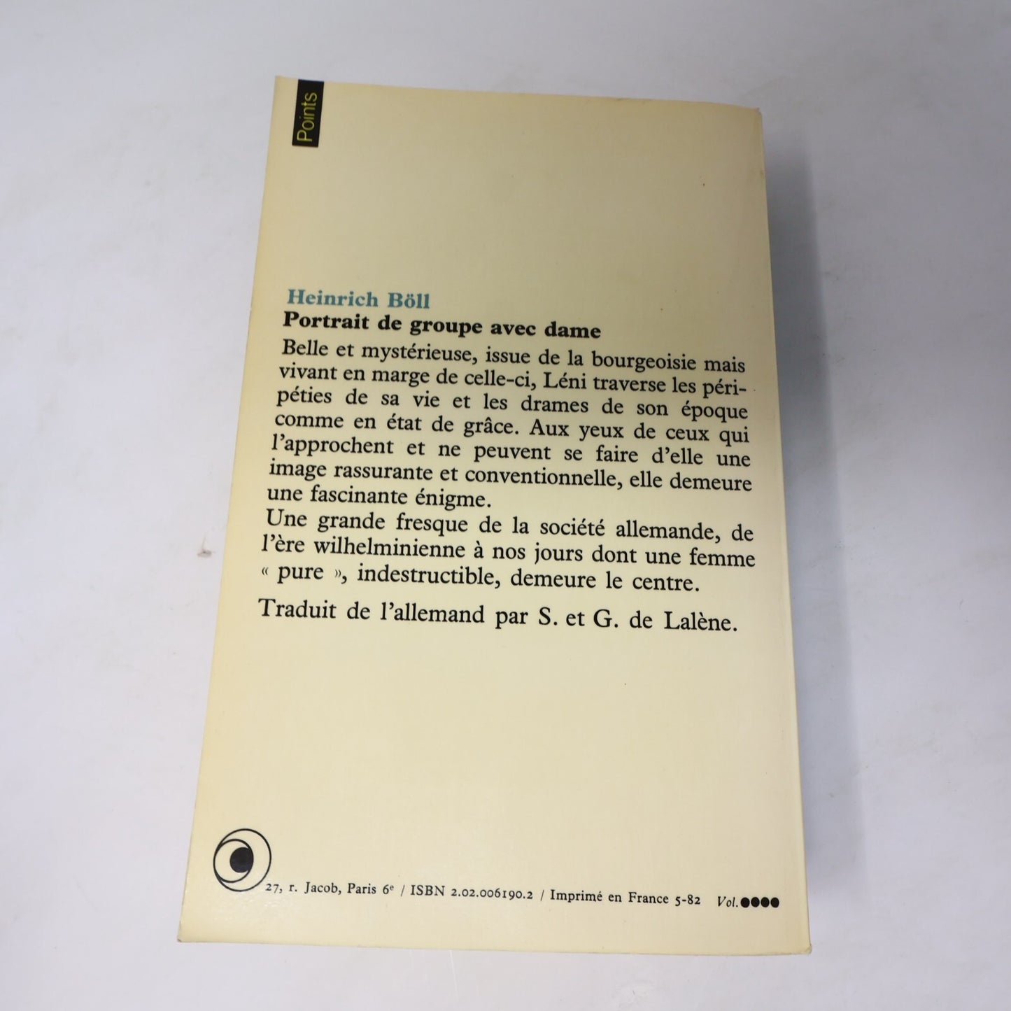 Heinrich Böll Lot 3 Livres Points Grimace/L'Honneur Perdu de Katharina Blum PB