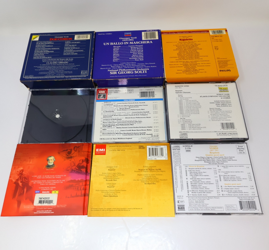 Giuseppe Verdi 9 CDs Lot Rigoletto/Don Carlos/Requiem/Un Ballo in Maschera