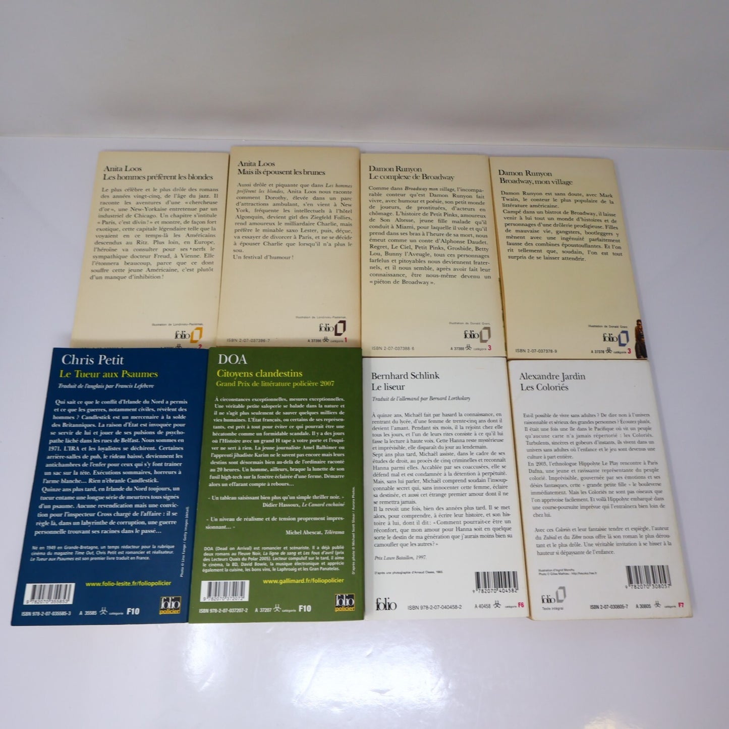 Folio Lot 34 Livres Gallimard Jardin/Kafka/Wolinski/Steinbeck/Poe Littérature PB