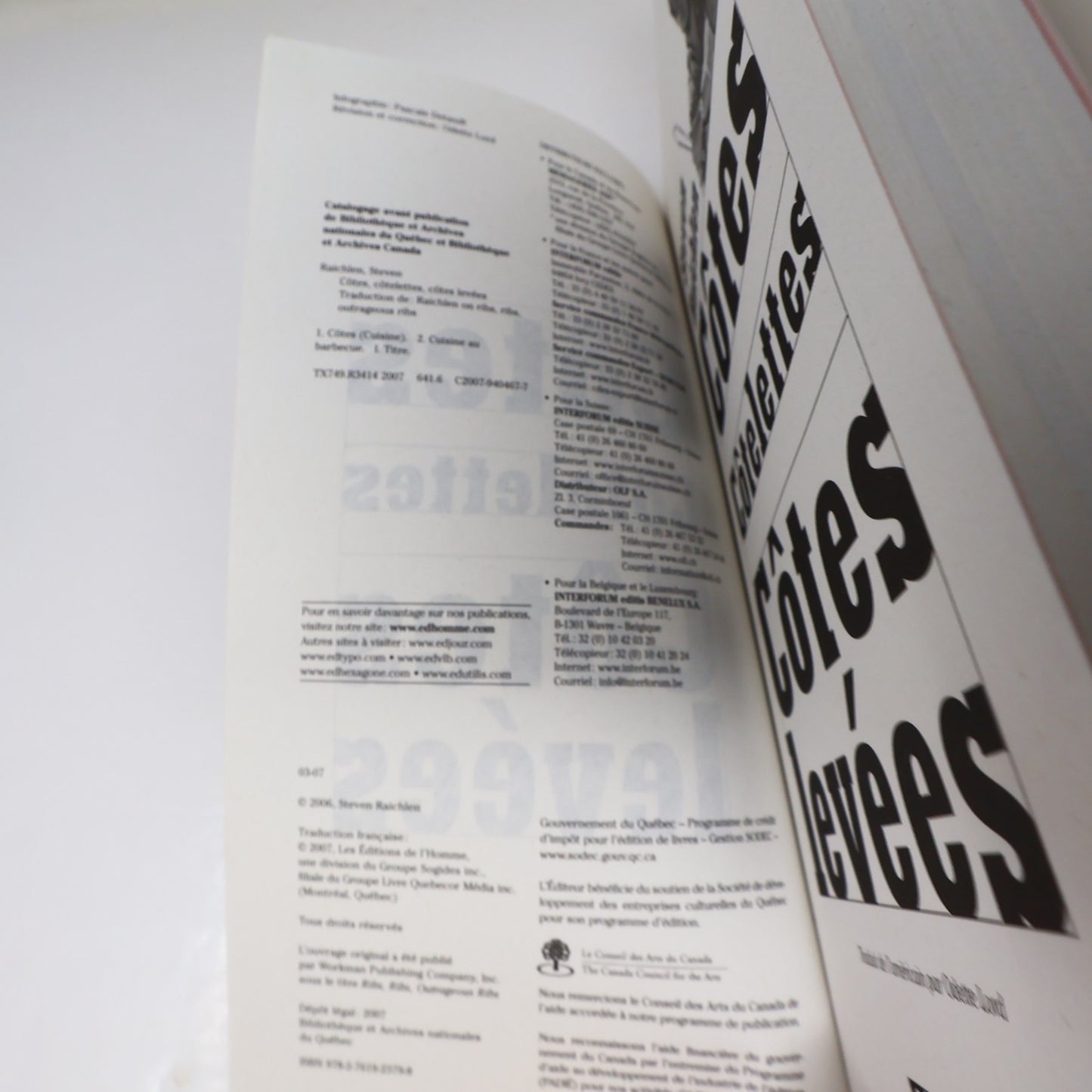 Côtes Côtelettes Côtes Levées Steven Raichlen De L'homme 2007 PB Français French