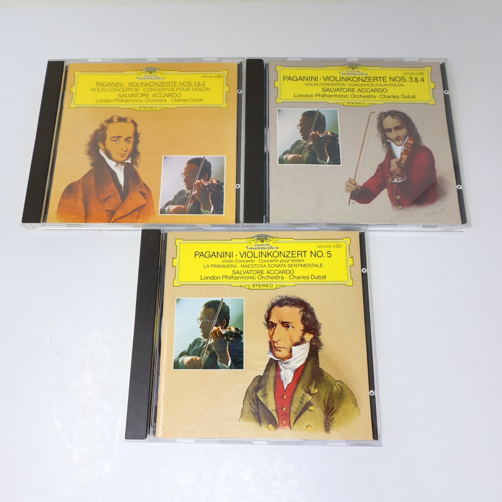 Niccolo Paganini 6 CDs Lot Violin Concerto #1-5/Tre Gran Quartetti Op. 4 80s
