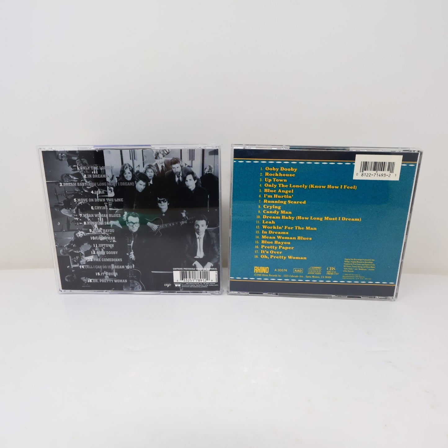 Roy Orbison 2 CDs Lot Black & White Night/For the Lonely 18 Greatest Hits Pop