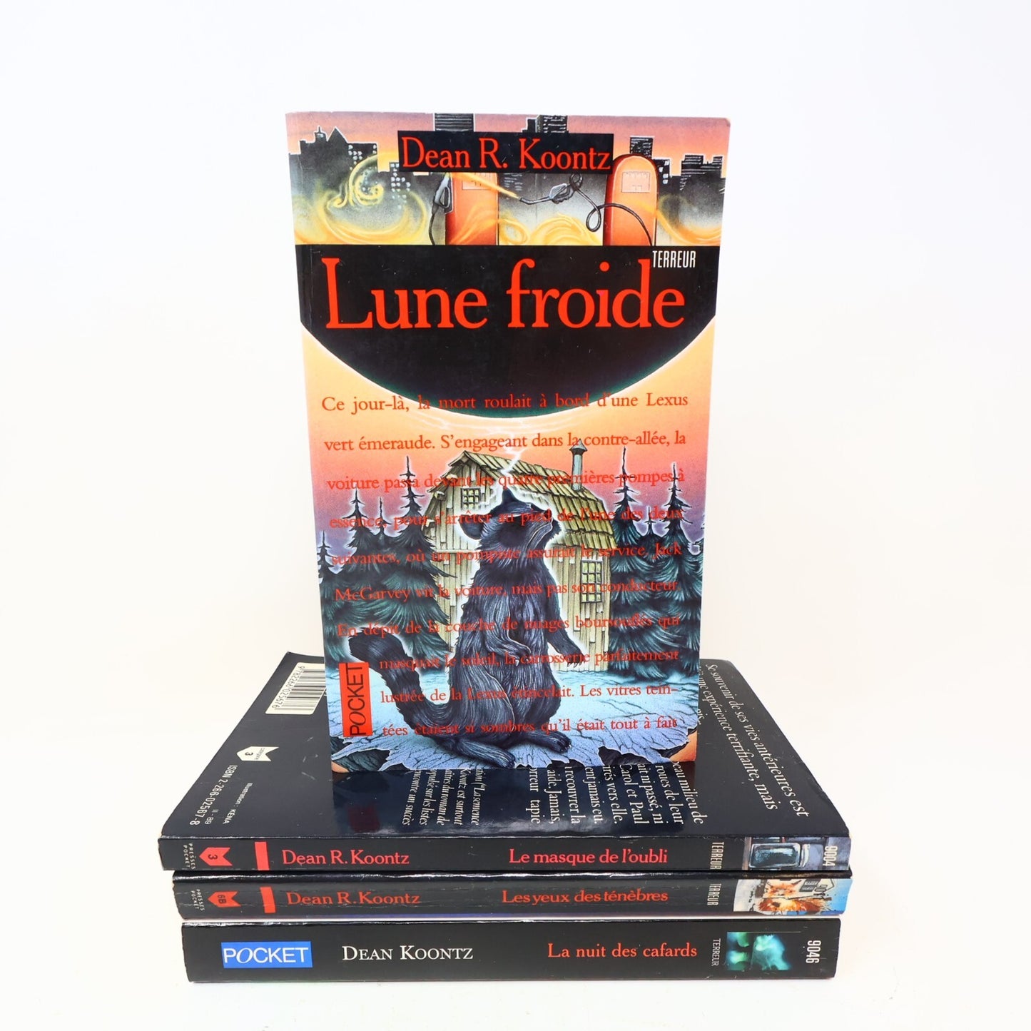 Dean Koontz Lot 4 Livres Yeux des Ténébres/Lune Froide/Nuit des Cafards Français