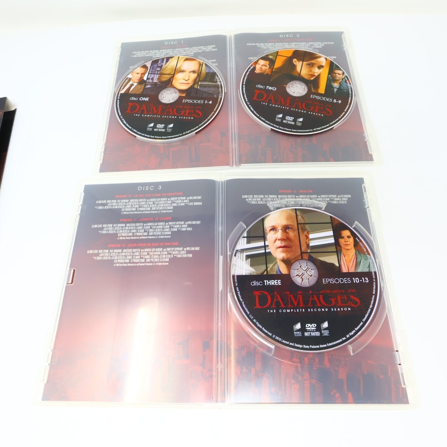 Damages DVD Complete Series Seasons 1-5 Glenn Close Rose Byrne 2007-2012 NTSC