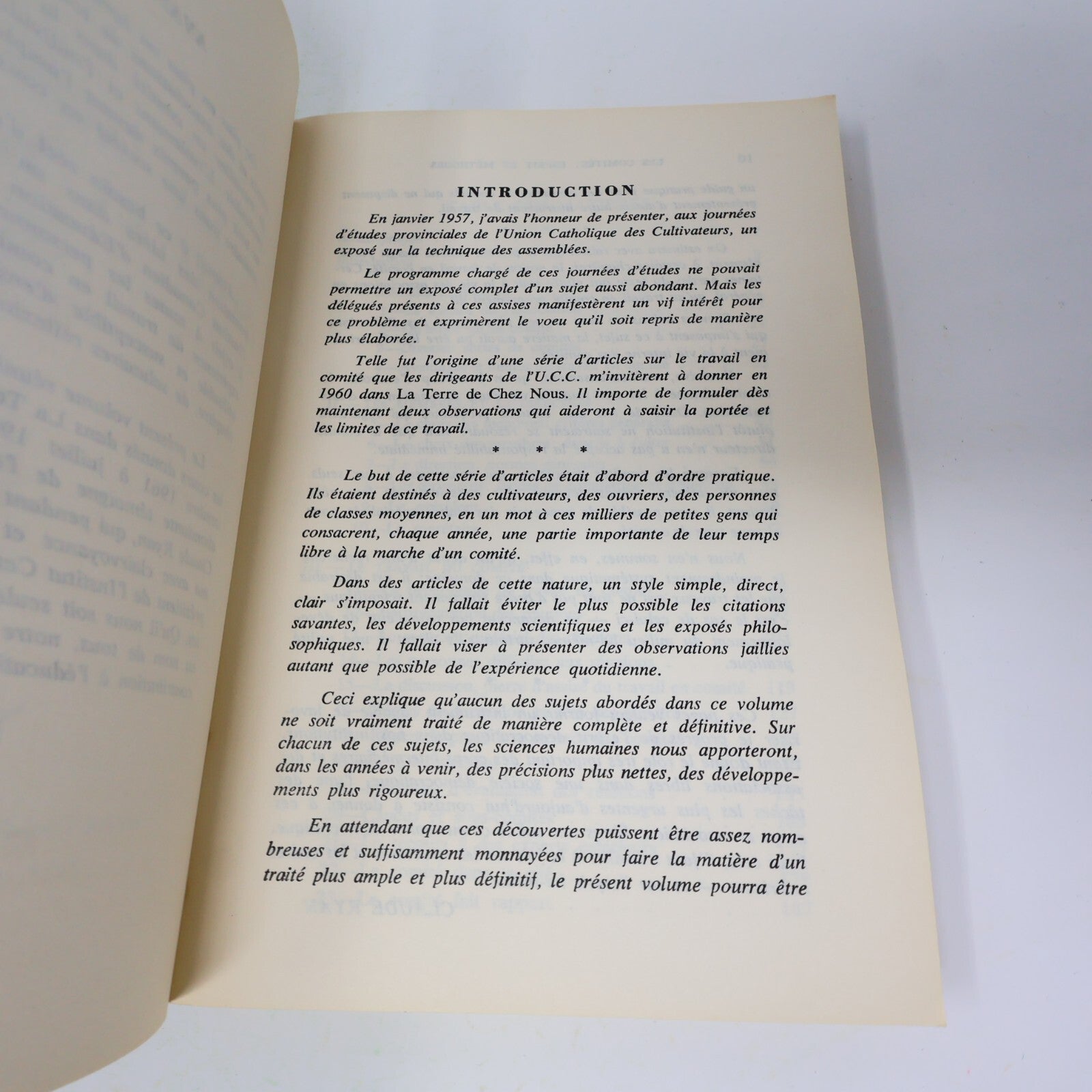 1962 Les Comités Esprit et Méthodes Claude Ryan Affaires Politique Société Livre