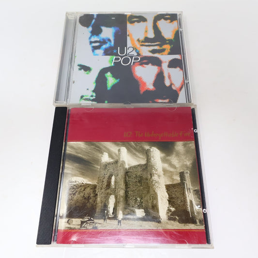 U2 Pop & The Unforgettable Fire 2 CD Lot 1984/1997 Albums Rock Island Pride