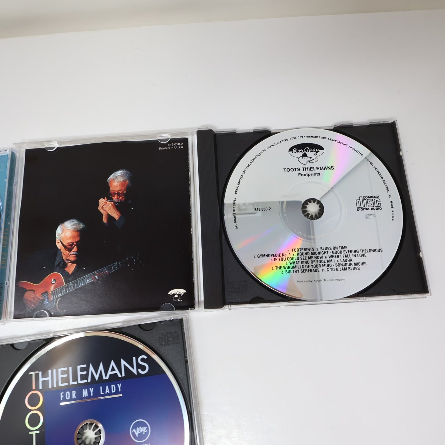 Toots Thielemans 3 CD Lot Chez Toots/Footprints/For My Lady Jazz 1990s