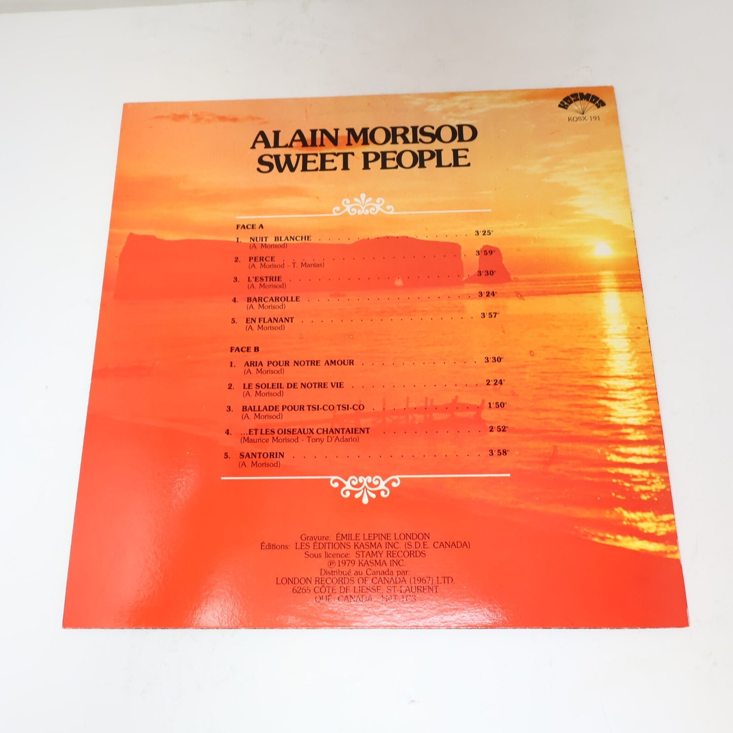 Alain Morisod/Sweet People Lot 2 Disques Percé/Le P'tit Garcon Au Piano Record