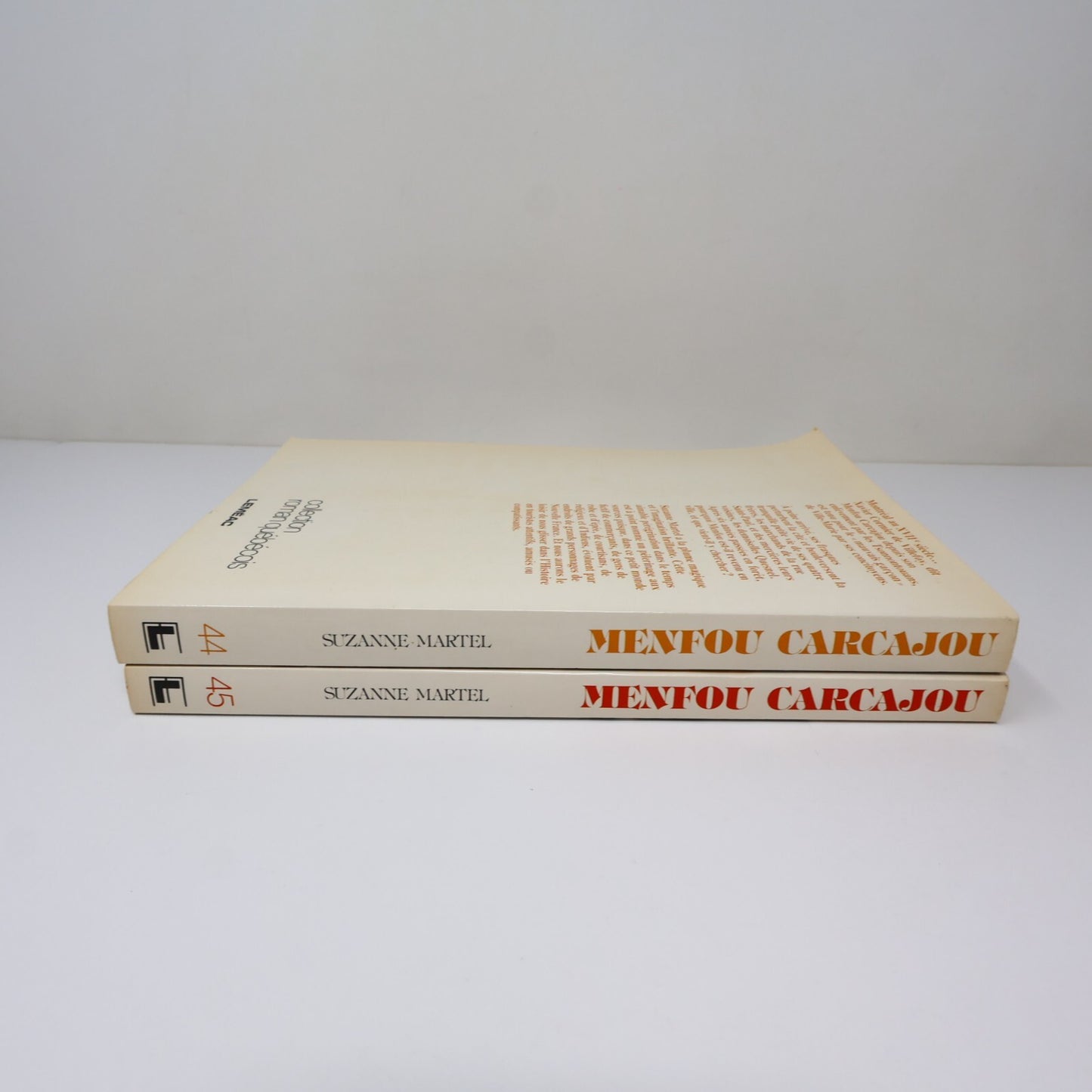 Menfou Carcajou #1-2 Lot 2 Livres Suzanne Martel Ville-Marie/La Baie du Nord 80s