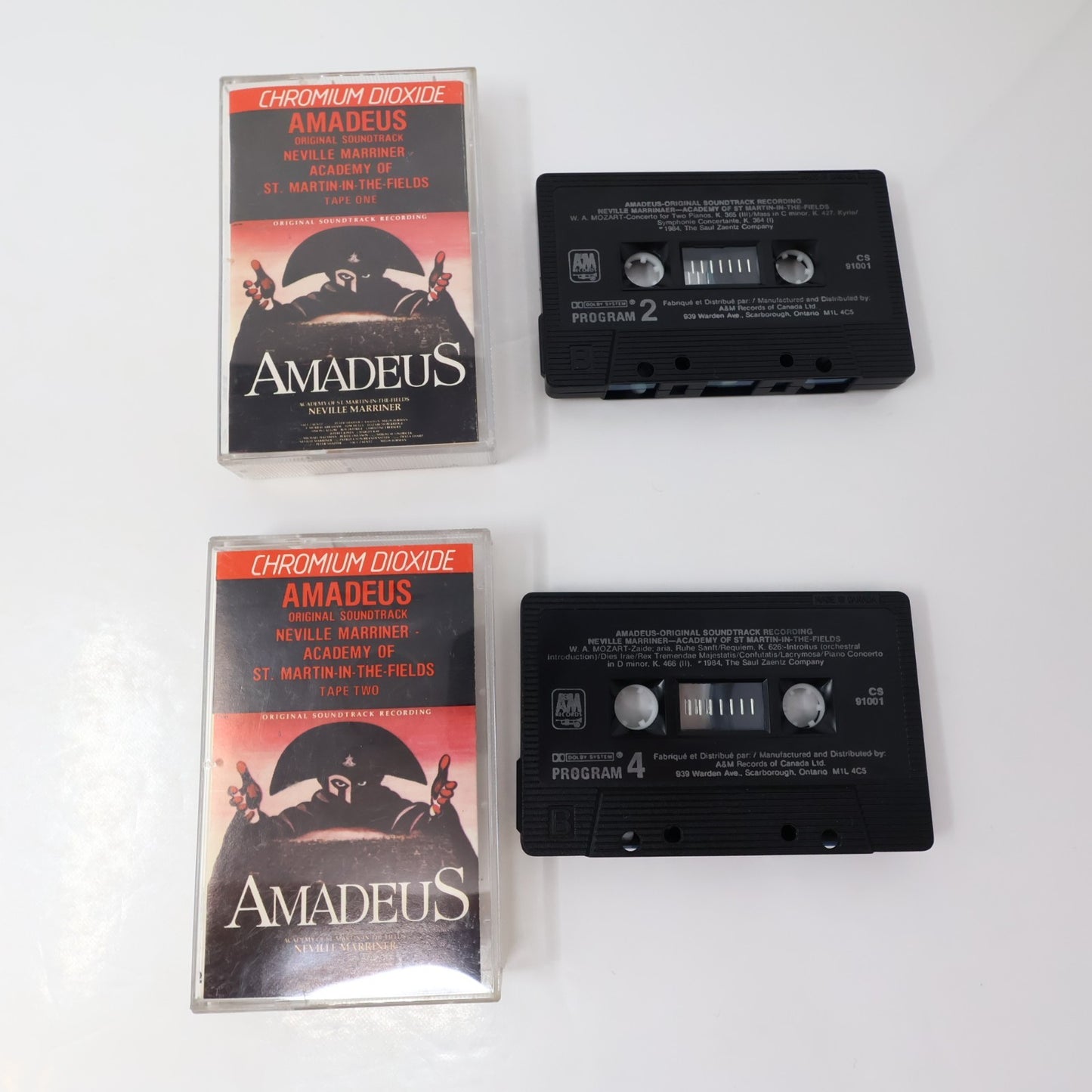 Amadeus/More Amadeus Original Movie Soundtrack 3 Cassettes Lot Neville Marriner