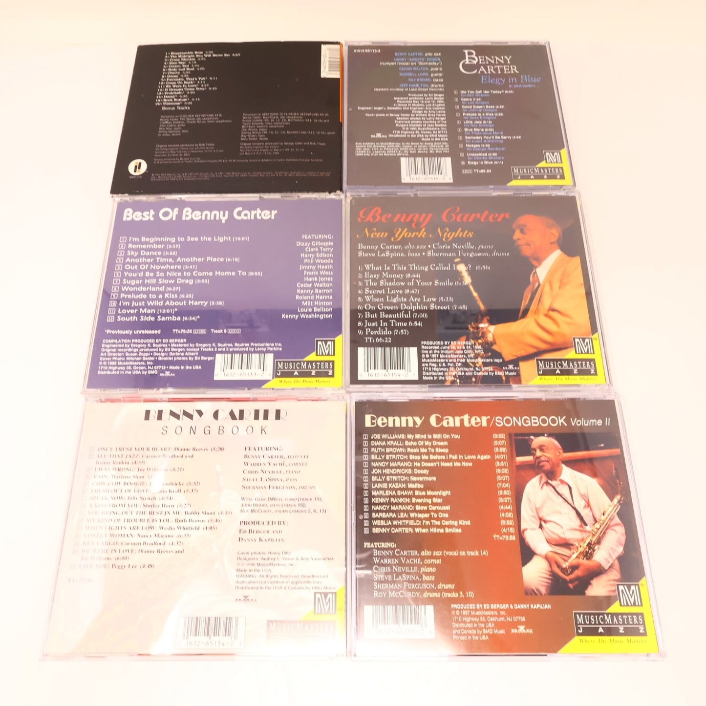 Benny Carter 6 CD Lot Further Definitions/Songbook 1-2/New York Nights Jazz