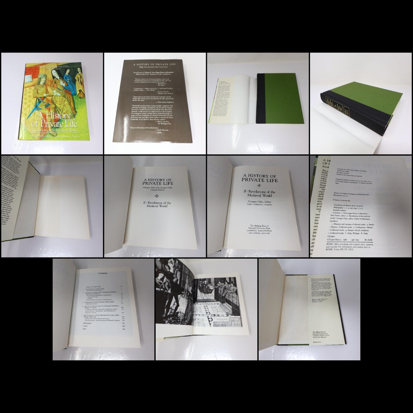 A History of Private Life #1-5 Complete Set 5 Books Lot HC Belknap Harvard