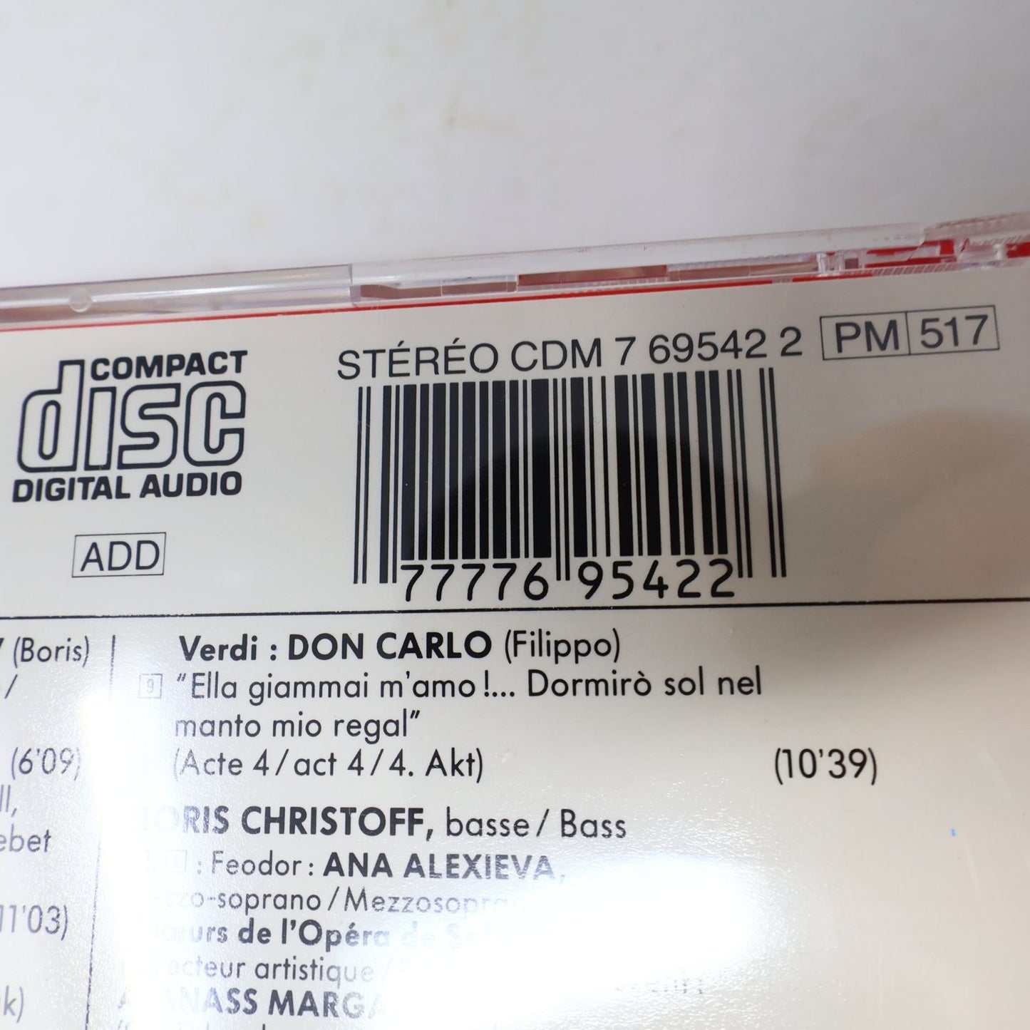 Boris Christoff Opera Arias/Airs d'Opéra CD 1988 Digital Remastered Classical