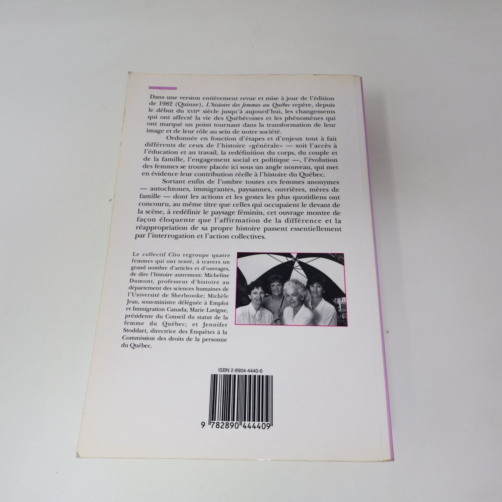 1992 L'Histoire des Femmes au Québec Depuis Quatre Siècles de Collectif Clio PB