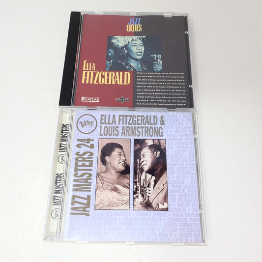 Ella Fitzgerald & Louis Armstrong Jazz Masters 24/Jazz & Blues 2 CD Lot