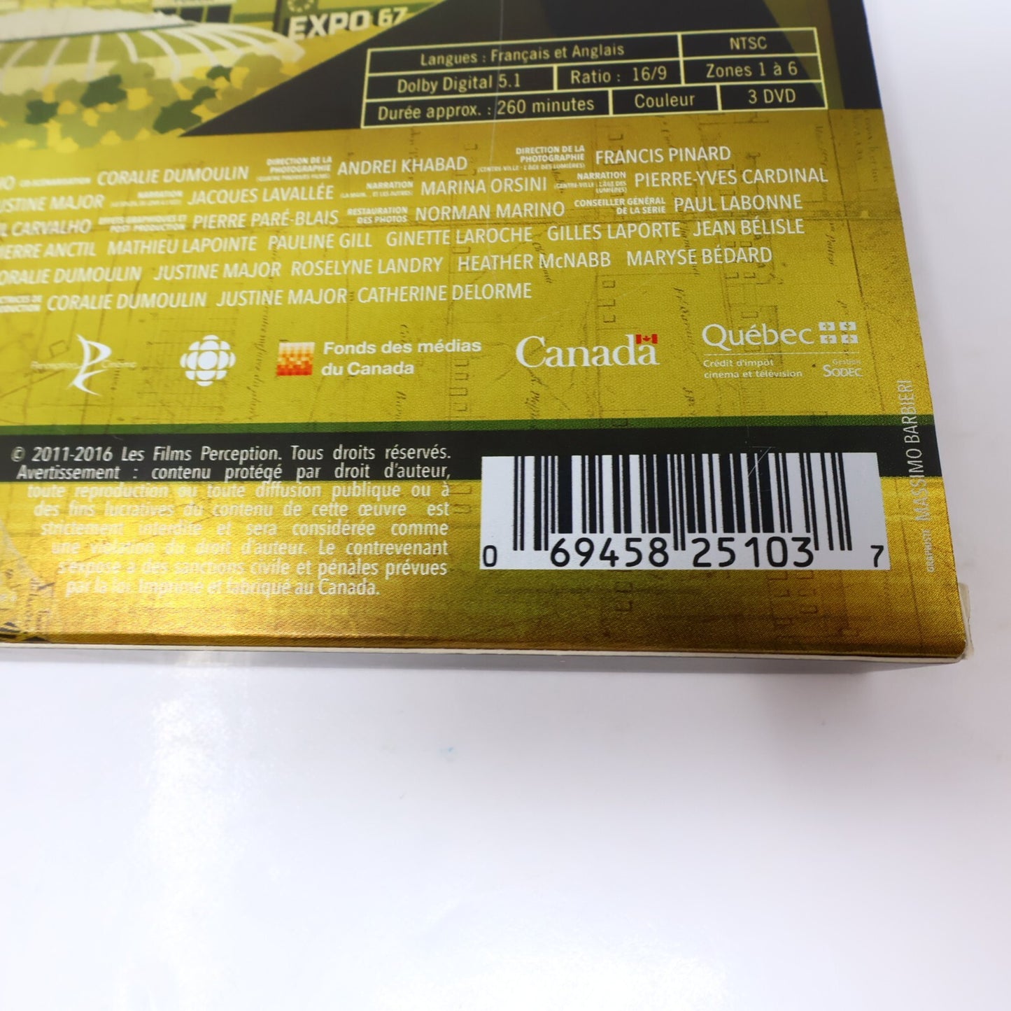 Montréal Mon Amour Mon Histoire DVD Français/English NTSC Region 1 16:9 2016