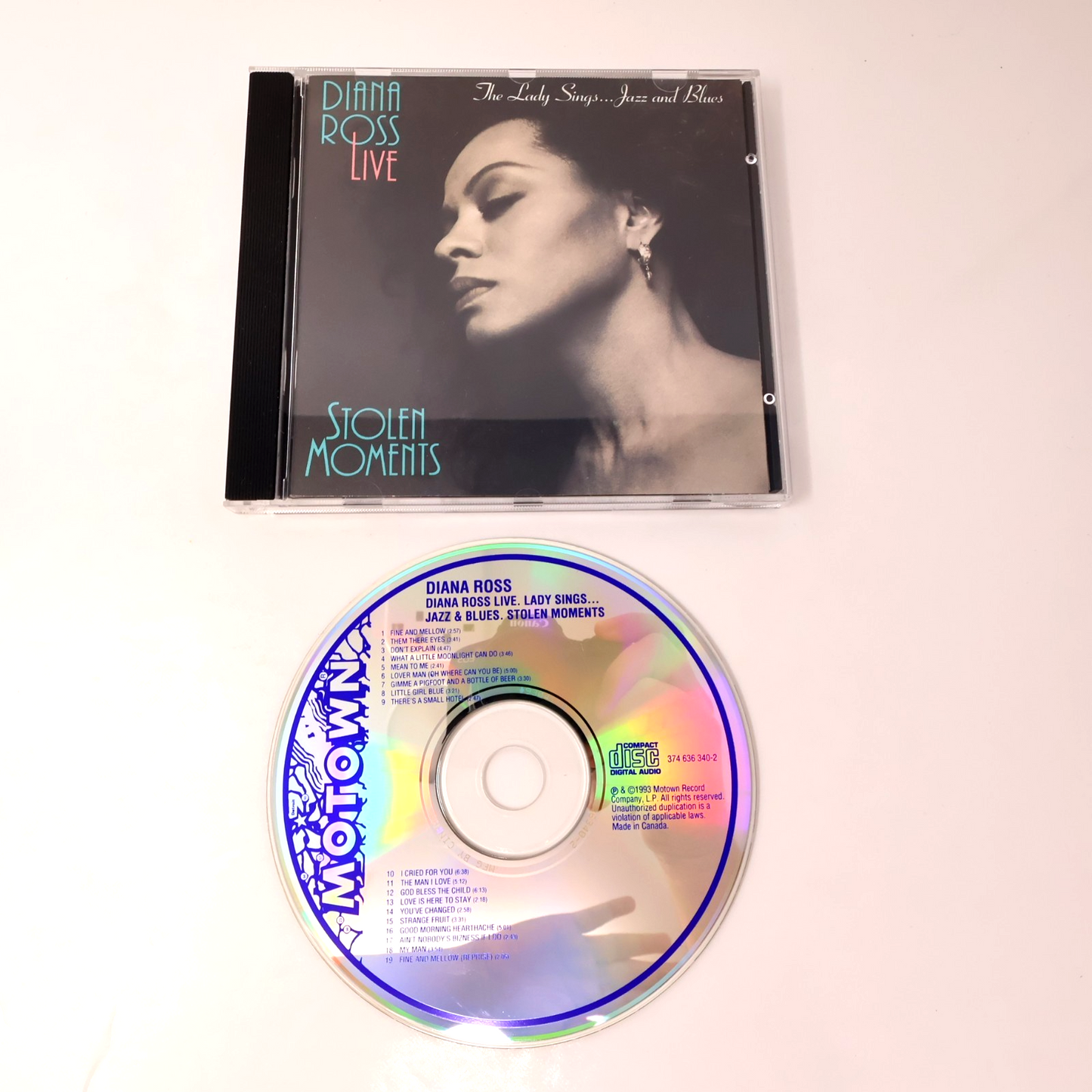 Diana Ross Live Stolen Moments The Lady Sings... Jazz And Blues CD Motown 1993