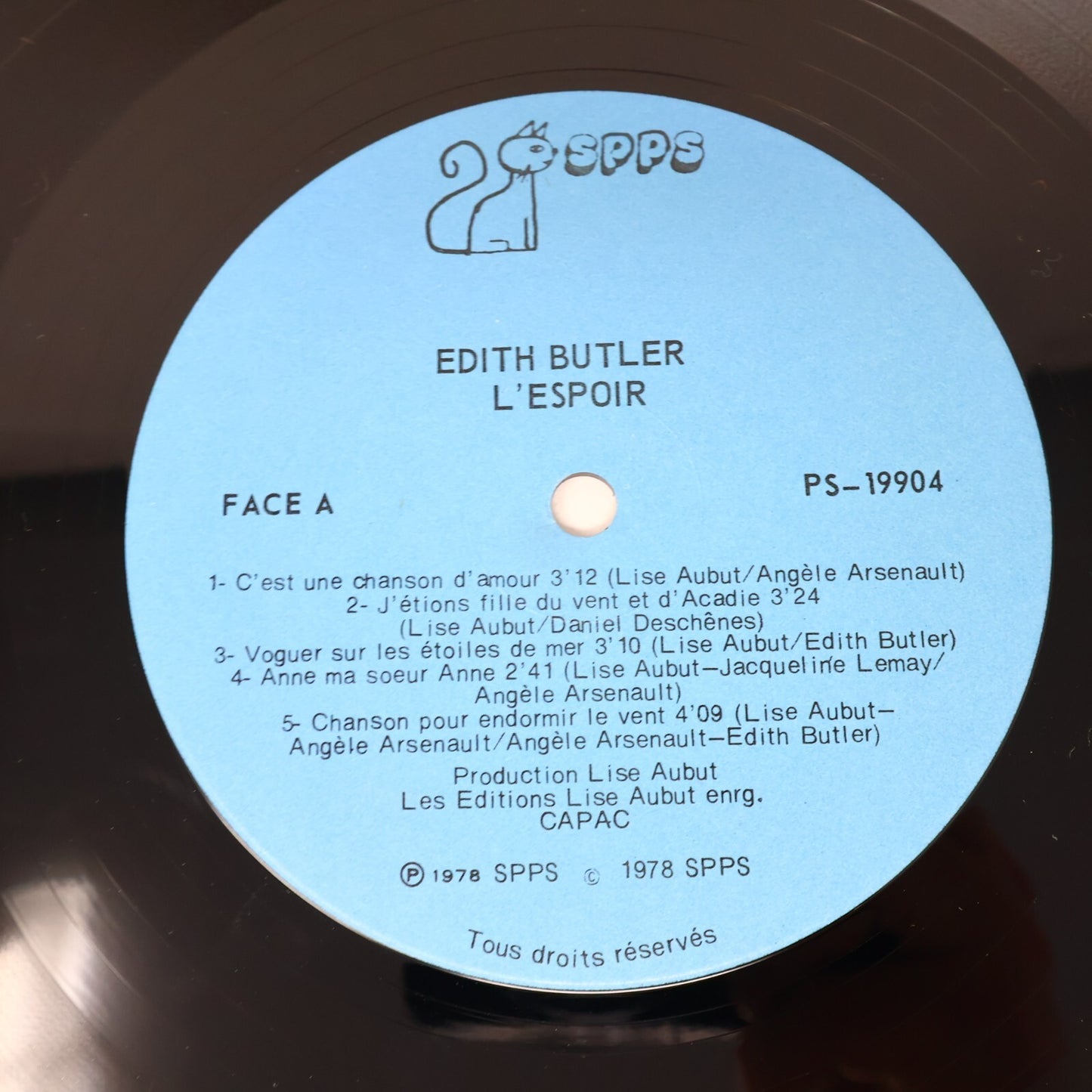 Edith Butler Lot 2 Disques LP Record Vinyl L'Espoir/Asteur Qu'on est Là....