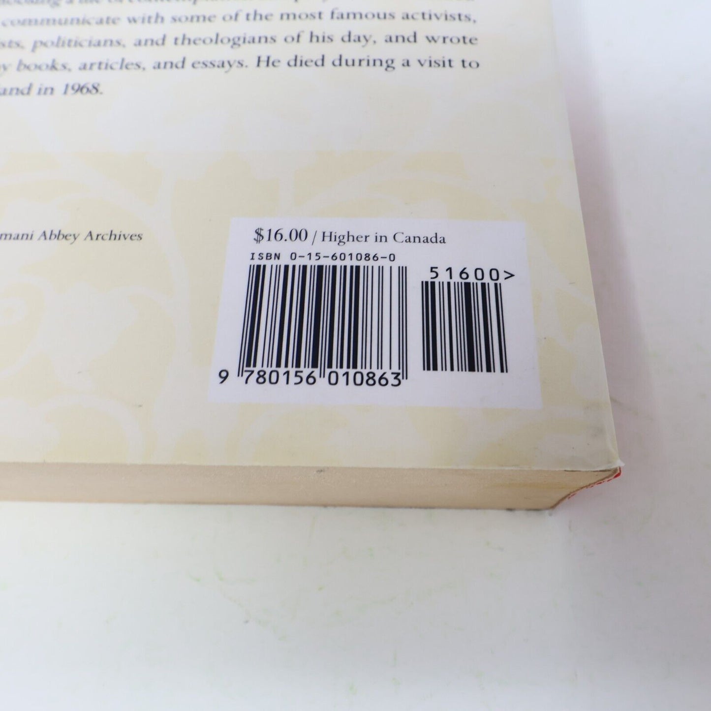 1999 The Seven Storey Mountain Thomas Merton Harcourt Paperback Biography Book
