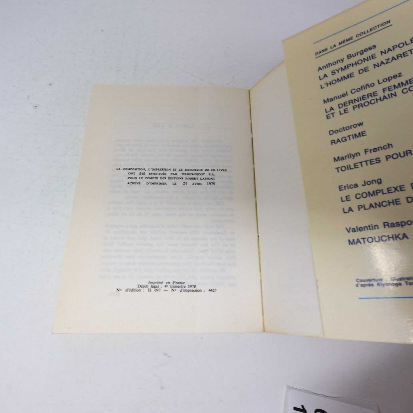 1978 Bleu Presque Transparent Ryū Murakami Robert Laffont Littérature Japonaise