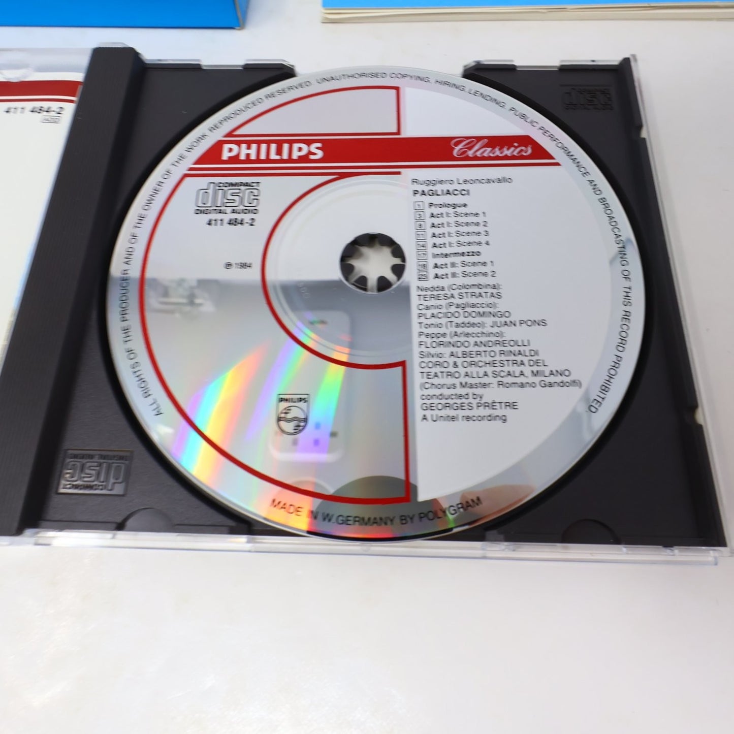 Leoncavallo Pagliacci CD 1983 Georges Prêtre Philips Classics Domingo/Stratas