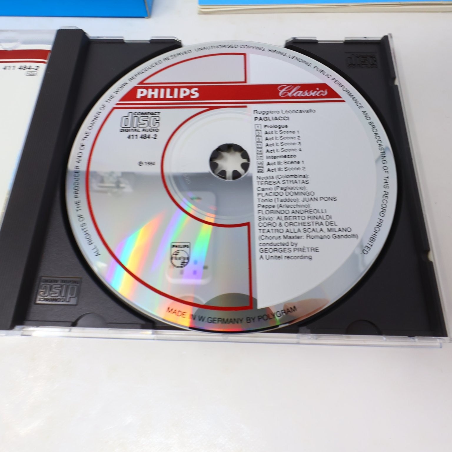 Leoncavallo Pagliacci CD 1983 Georges Prêtre Philips Classics Domingo/Stratas
