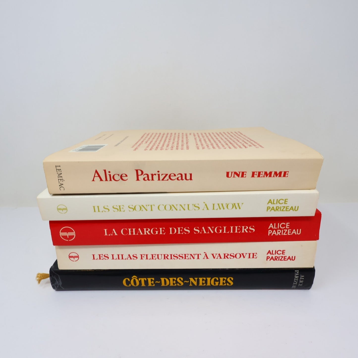 Alice Parizeau Lot 5 Livres Les Lilas Fleurissent à Varsovie/Une Femme Roman PB