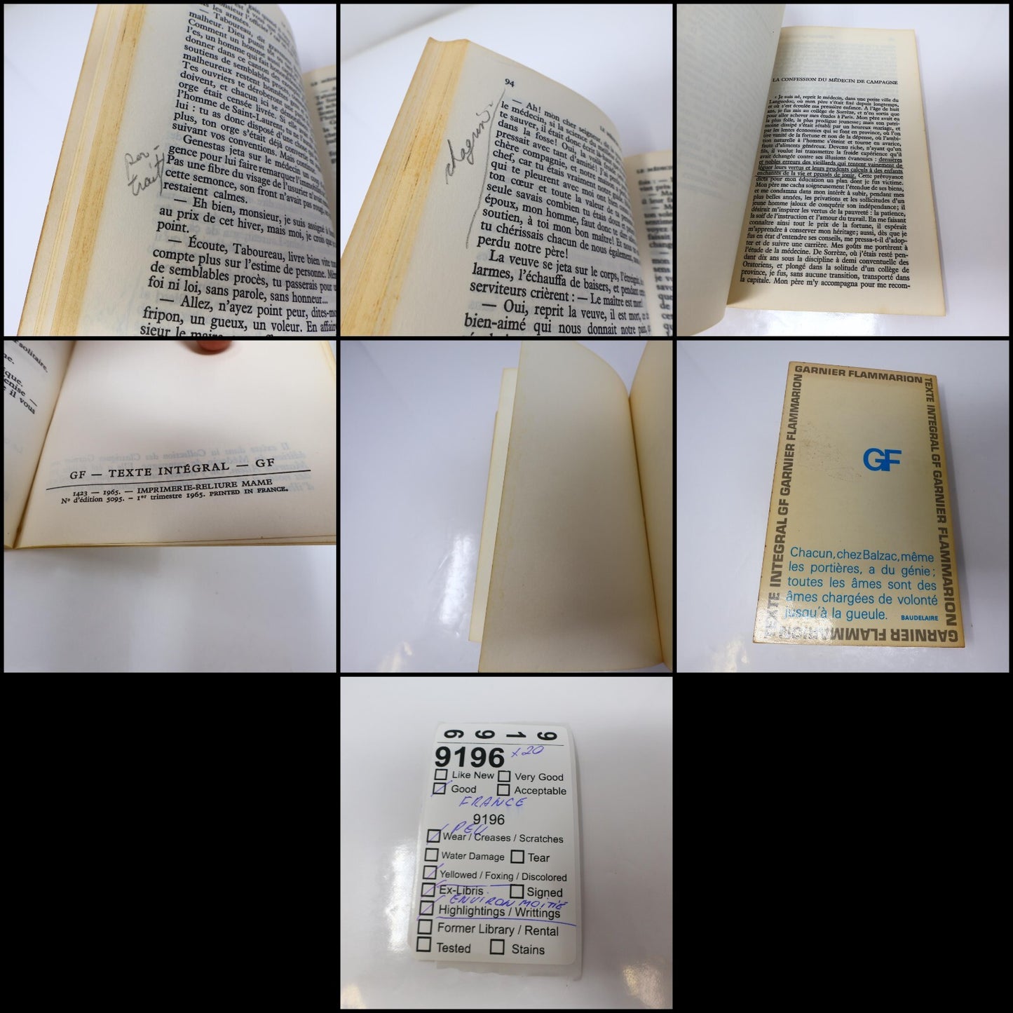 Littérature Philosophie Lot 20 Livres Garnier/Flammarion Platon/Virgile/Hugo 60s