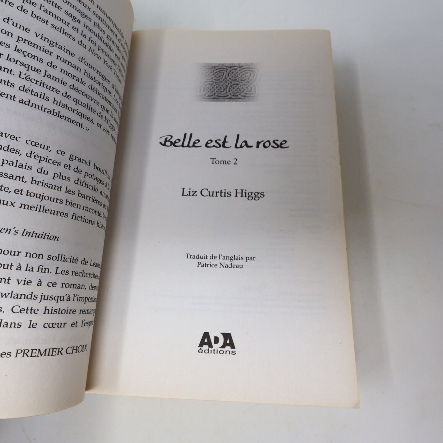 Les Lowlands Ecossais #2 Belle est la Rose Liz Curtis Higgs 2011 Ada Français PB