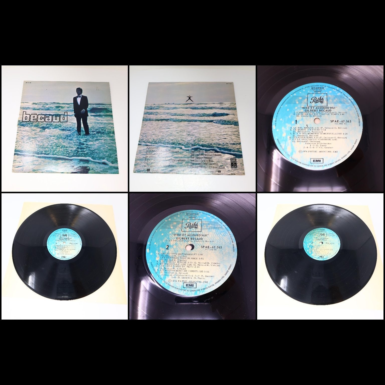 Gilbert Bécaud Lot 13 Disques Record Olympia/Ami/L'Important C'est La Rose 70s