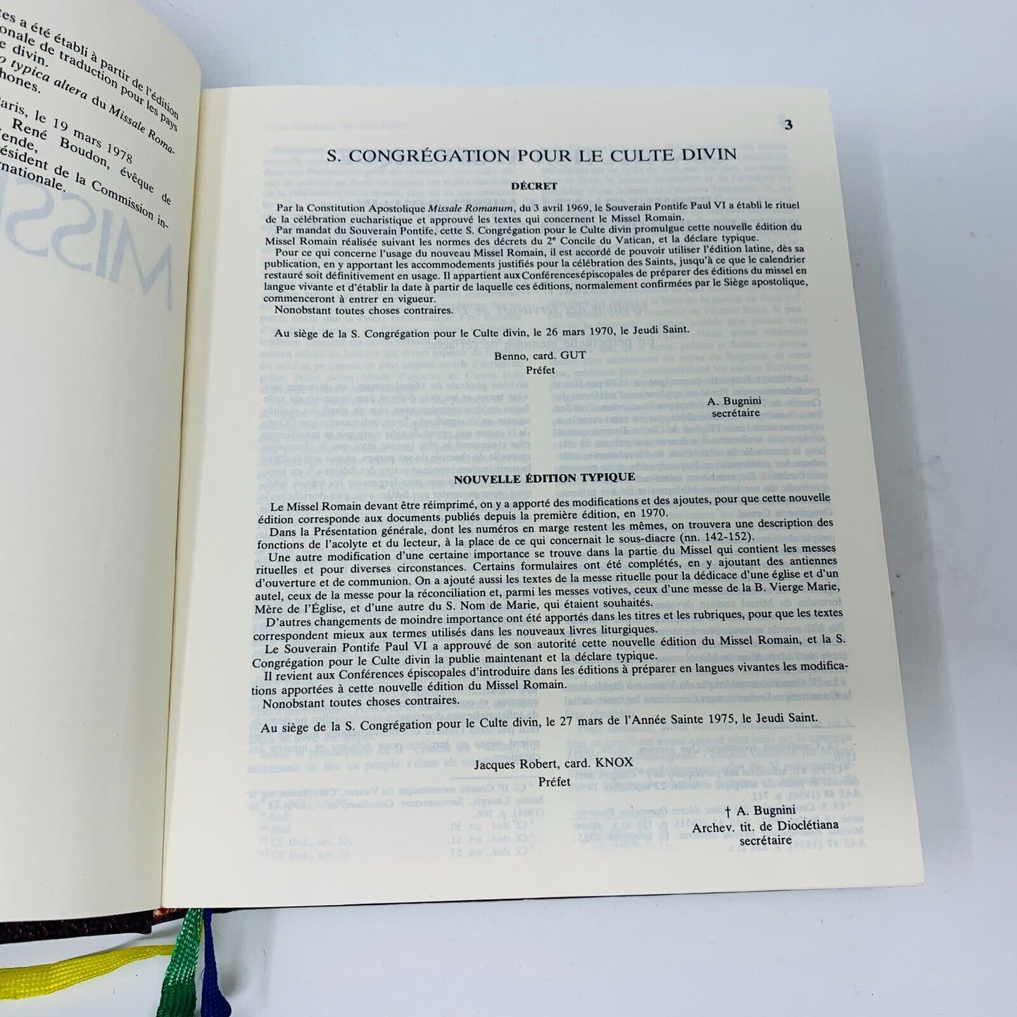 2001 Missel Romain Desclée Mame Français Messe Liturgie Missal French Hardcover