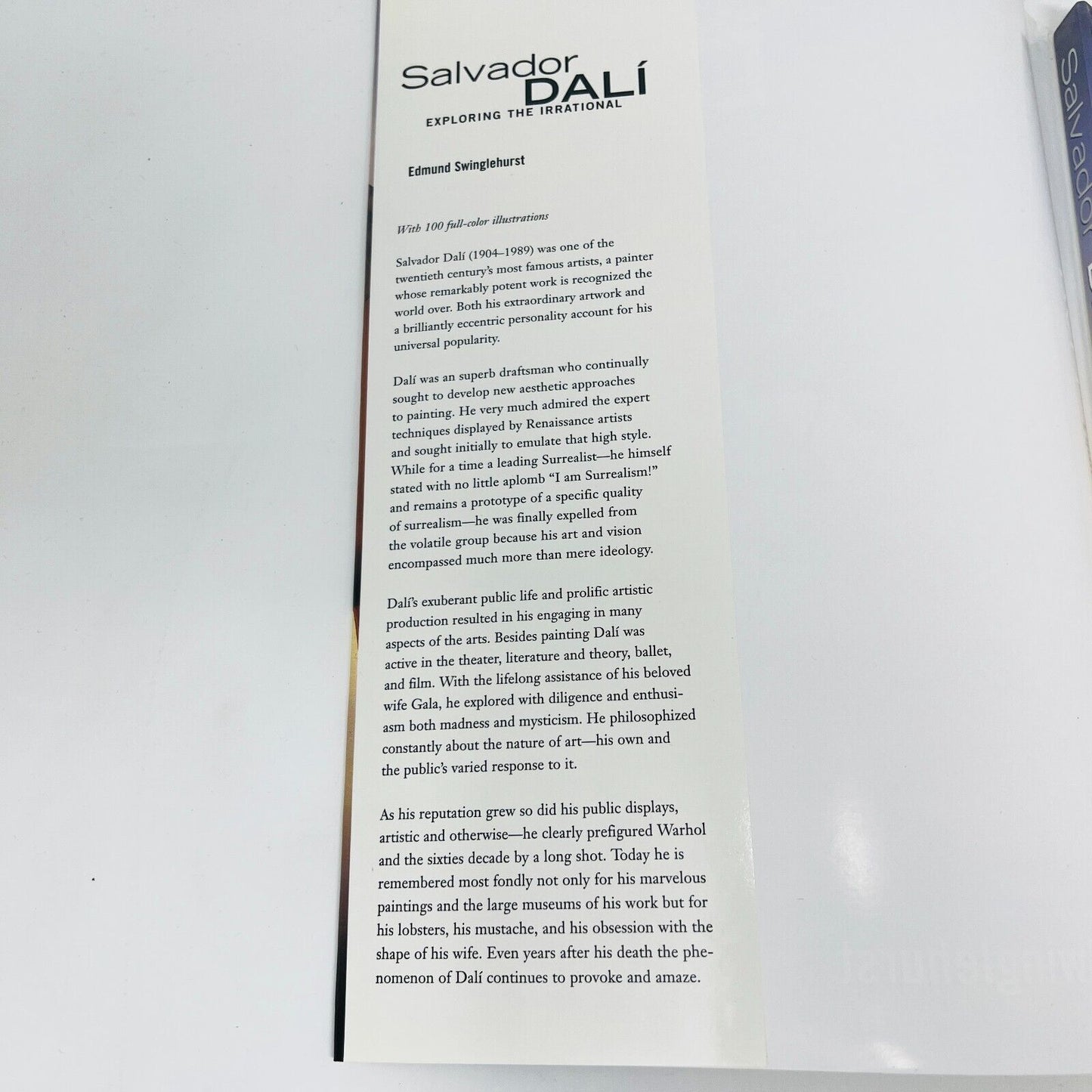 1996 Salvador Dali Exploring the Irrational by Edmund Swinglehurst Art Artist HC
