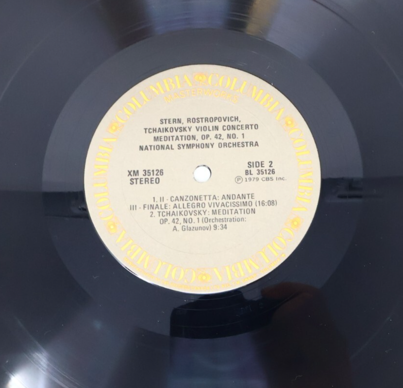 Isaac Stern Tchaikovsky Rostropovich Violin Concerto/Meditation Record 35126