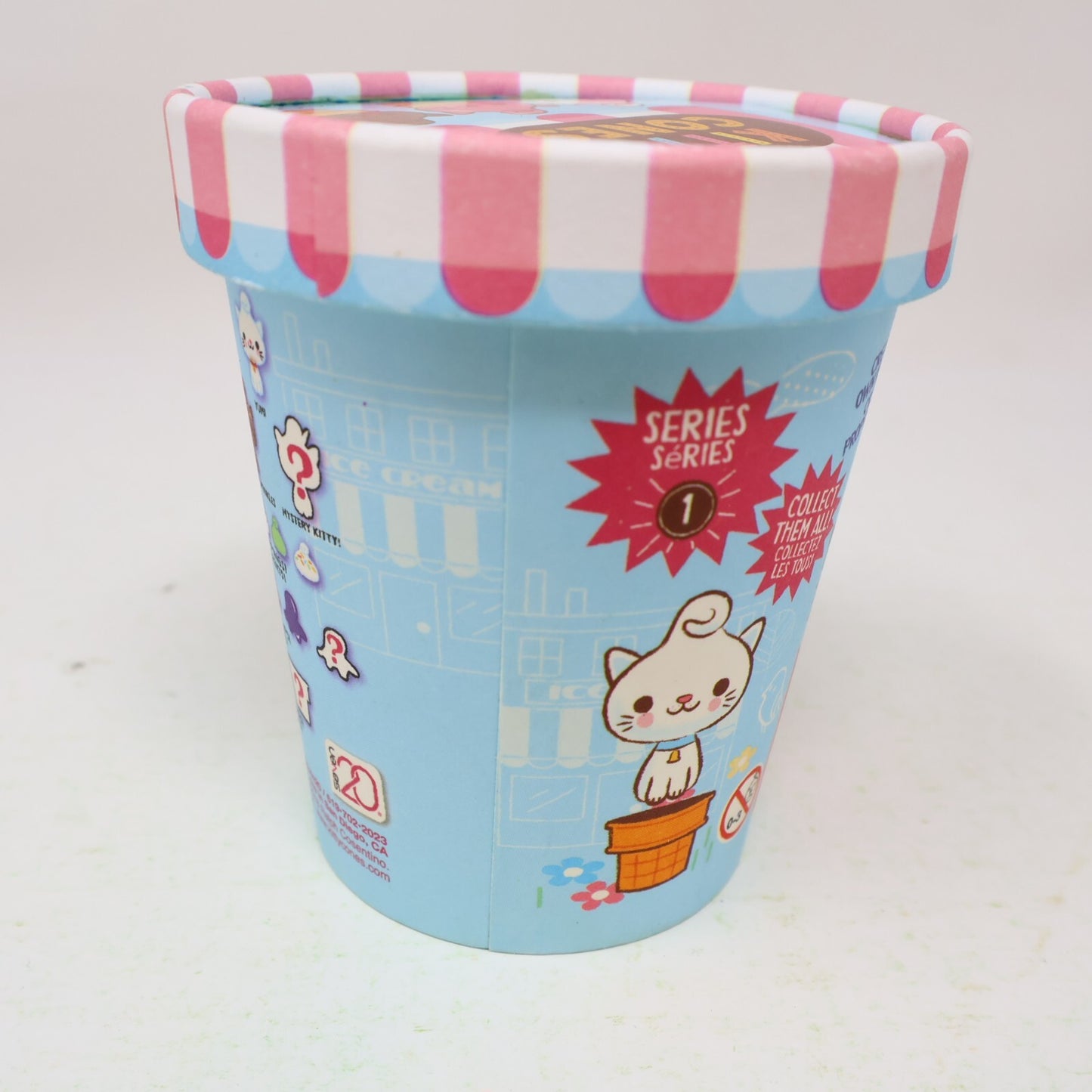 Kitty Cones Erasers Series 1 Miyu Pink Ice Cream with Box 4 Toppings 1 Cone