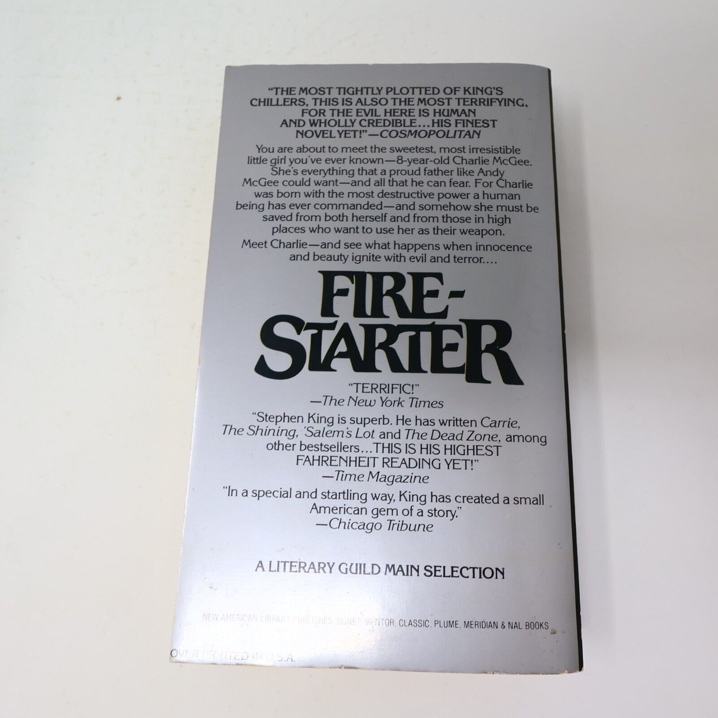 1981 Firestarter Stephen King Horror 2nd Print Signet Paperback Book 80s PB
