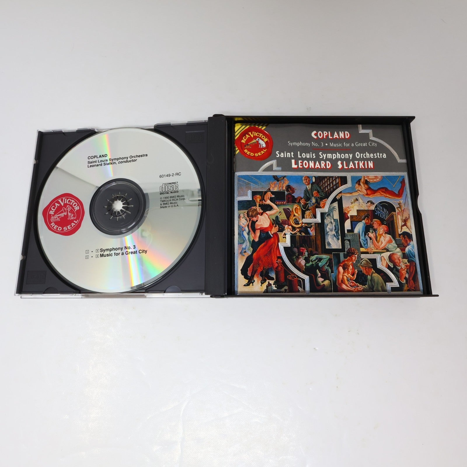 Aaron Copland Symphony No. 3/Music For a Great City CD Leonard Slatkin 1990