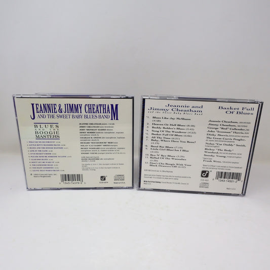 Jeannie & Jimmy Cheatham 2 CDs Lot Blues & Boogie Masters/Basket Full of Blues