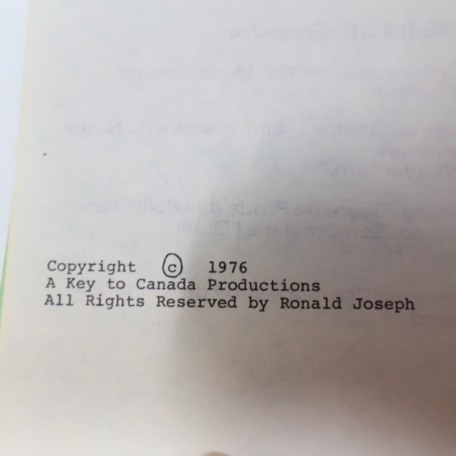 1976 L'Histoire des Noirs au Canada Comment Vivre au Canada #2 Politique Livre