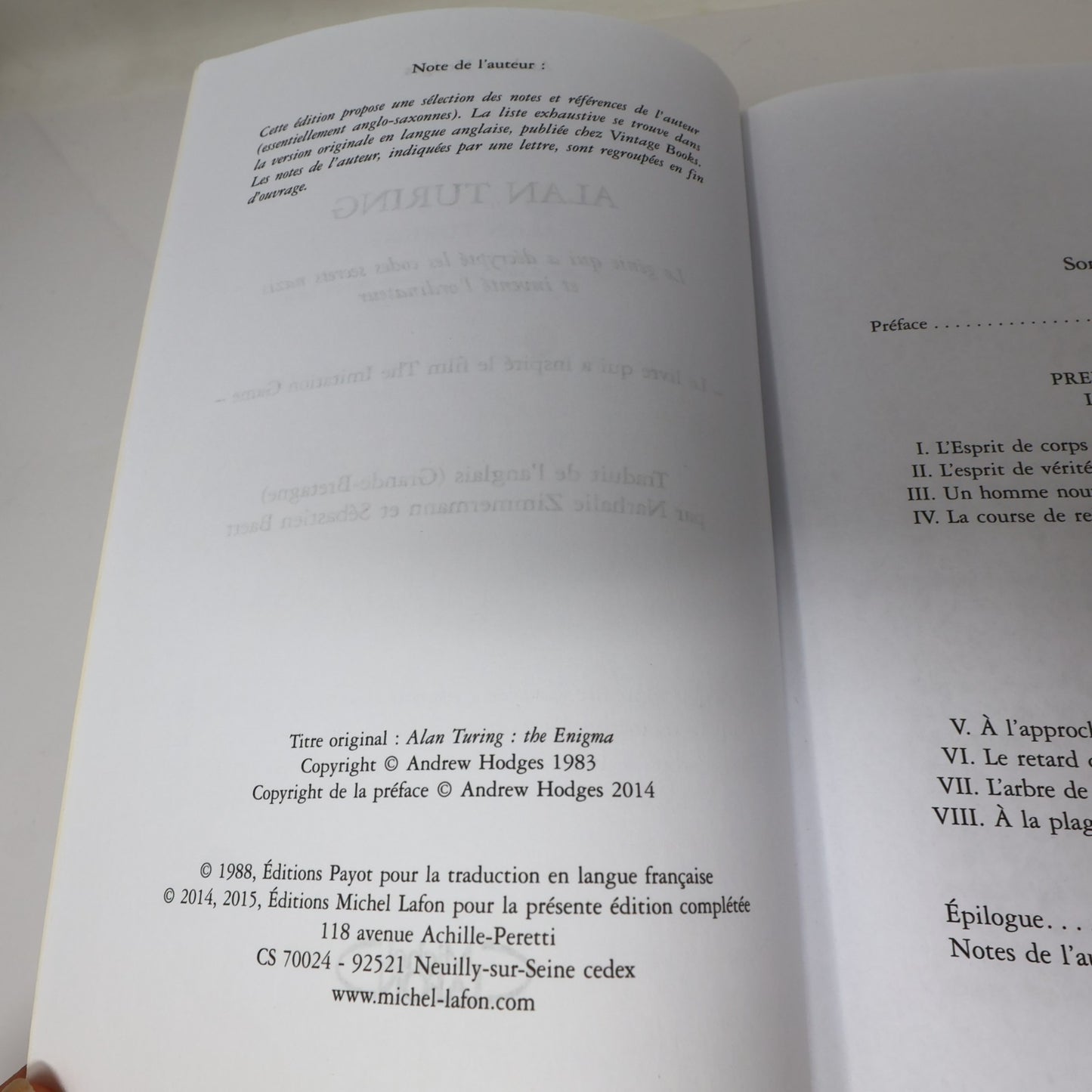 Alan Turing le Génie qui a Décrypté les Codes Secrets Nazis Andrew Hodges 2015