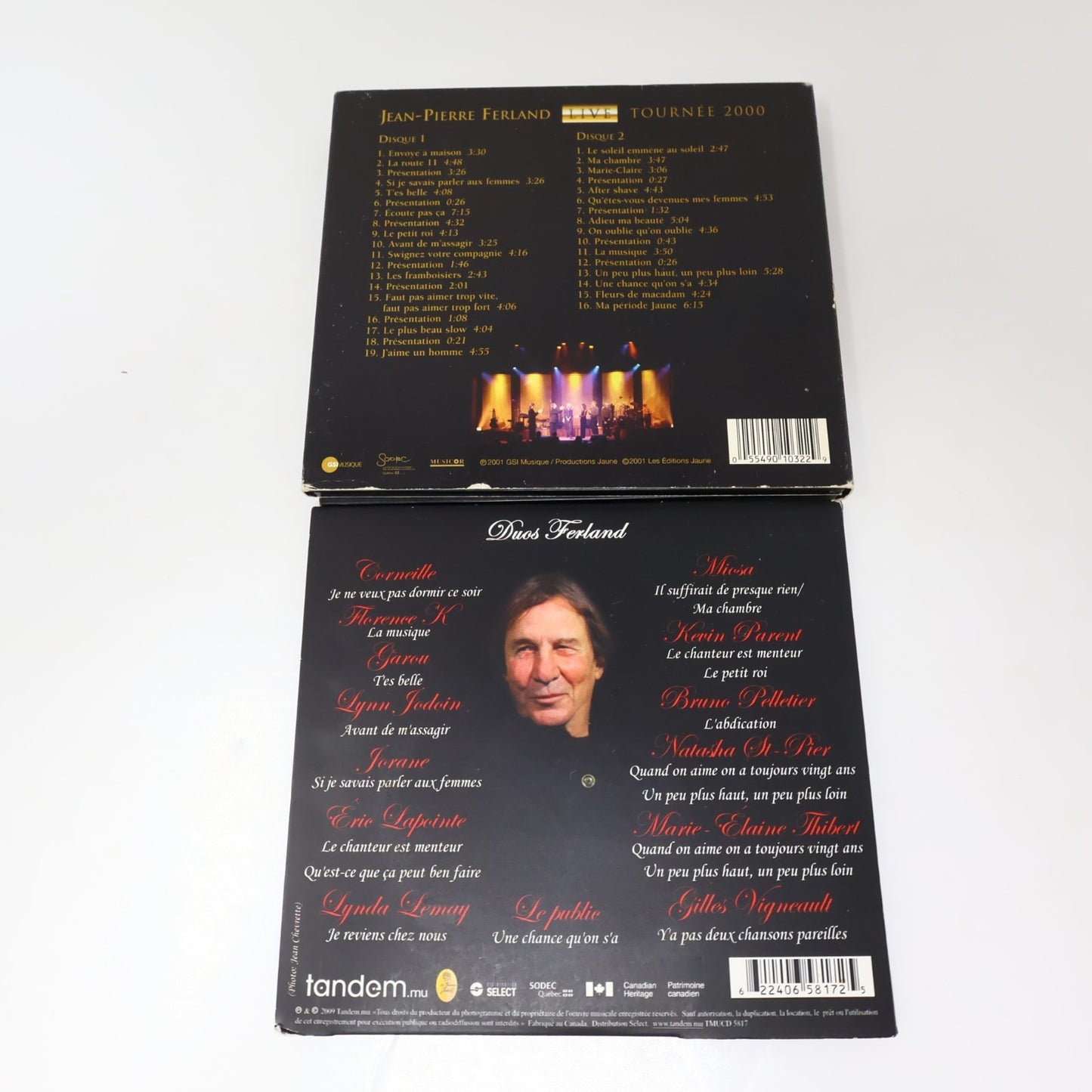 Jean-Pierre Ferland Lot 6 CD Jaune/Écoute pas ça/Bleu Blanc Blues/Live/Bijoux