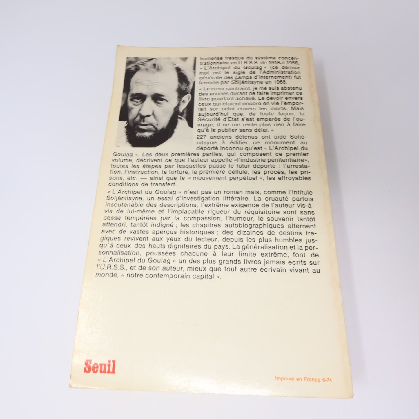 Alexandre Soljénitsyne Lot 5 Livres L'Archipel du Goulag #1-2/Chêne et le Veau